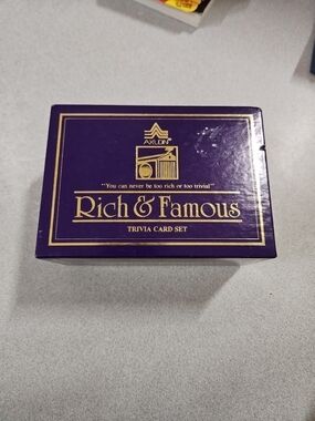 Rich & Famous Trivia Card Set - Purple & Gold Box (A-40)